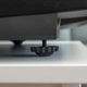 Adjustable feet are very useful if the table or stand the Aura is sitting on isn’t already level.